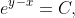 e^{y-x}=C,