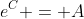 e^C = A