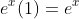 e^x(1)=e^x