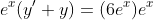 e^x(y'+y)=(6e^x)e^x