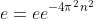 e=ee^{-4\pi^2n^2}