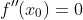 f''(x_0)=0