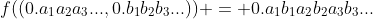 f((0.a_{1}a_{2}a_{3}...,0.b_{1}b_{2}b_{3}...)) = 0.a_{1}b_{1}a_{2}b_{2}a_{3}b_{3}...