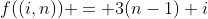 f((i,n)) = 3(n-1)+i