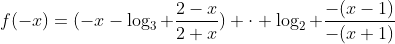 f(-x)=(-x-\log_3 \frac{2-x}{2+x}) \cdot \log_2 \frac{-(x-1)}{-(x+1)}