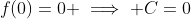 f(0)=0 \implies C=0