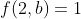 f(2,b)=1