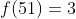 f(51)=3