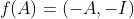 f(A)=(-A,-I)