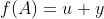 f(A)=u+y