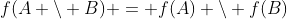 f(A \setminus B) = f(A) \setminus f(B)