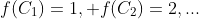 f(C_1)=1, f(C_2)=2,...