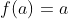 f(a)=a