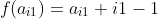 f(a_{i1})=a_{i1}+i1-1