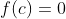f(c)=0
