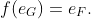 f(e_G)=e_F.