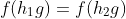 f(h_1g)=f(h_2g)