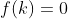f(k)=0