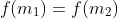 f(m_1)=f(m_2)