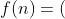 f(n)=(