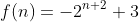 f(n)=-2^{n+2}+3