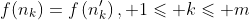 f(n_k)=f\left(n'_k\right),\text{ }1\leqslant k\leqslant m