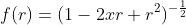 f(r)=(1-2xr+r^2)^{-\frac{1}{2}}
