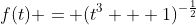 f(t) = (t^3 + 1)^{-\frac{1}{2}}