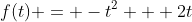 f(t) = -t^2 + 2t