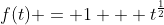 f(t) = 1 + t^{\frac{1}{2}}