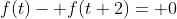 f(t)- f(t+2)= 0