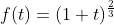 f(t)=(1+t)^{\frac{2}{3}}