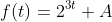 f(t)=2^{3t} A