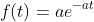 f(t)=ae^{-at}