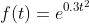 f(t)=e^{0.3t^2}