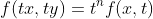 f(tx,ty)=t^nf(x,t)