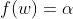 f(w)=\alpha