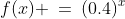 f(x) \:=\:(0.4)^x