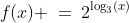 f'(x)\!:\;\;f(x) \:=\:2^{\log_3(x)}