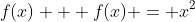 f(x) + f(x) = x^2