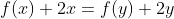 f(x)+2x=f(y)+2y