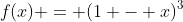 f(x) = (1 - x)^3