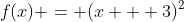 f(x) = (x + 3)^2