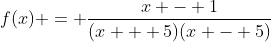 f(x) = \frac{x - 1}{(x + 5)(x - 5)}