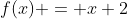 f(x) = x+2