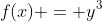 f(x) = y^3