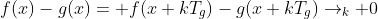 f(x)-g(x)= f(x+kT_g)-g(x+kT_g)\to_k 0