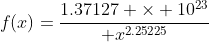f(x)=\frac{1.37127 \times 10^{23}}{ x^{2.25225}}