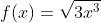 f(x)=\sqrt{3x^3}