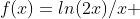 f(x)={ln(2x)}/{x} ;[1,e]